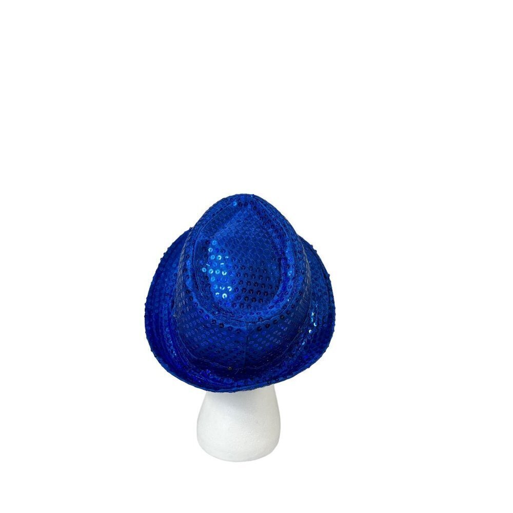 Blazing Blue Sequin Hat - Picture 4 of 10